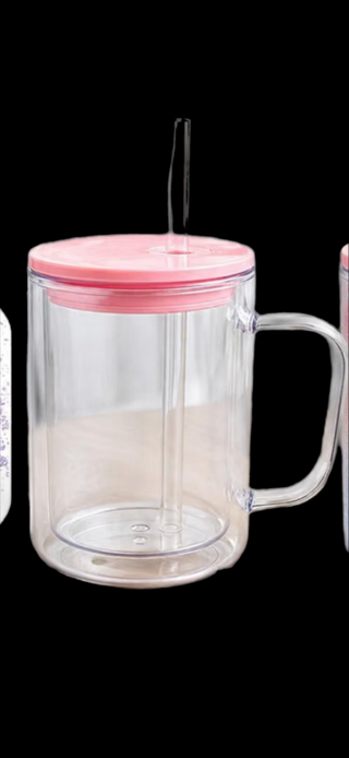 17oz Acrylic Snowglobe Tumbler with Handle