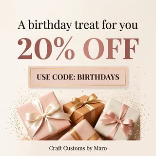 Birthday promotion offering 20% off with code BIRTHDAYS
